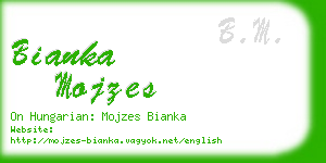 bianka mojzes business card